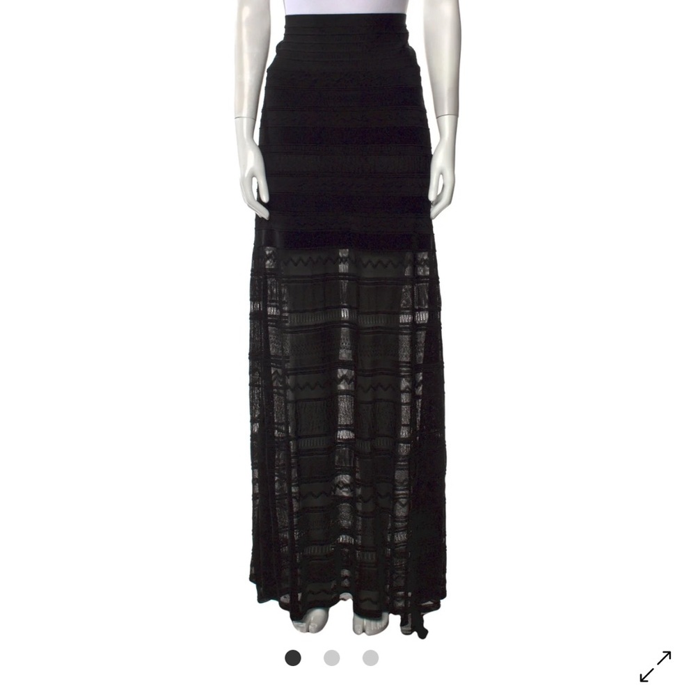 Herve Leger Abellona Knit Maxi‎ Bandage Skirt Black Small
